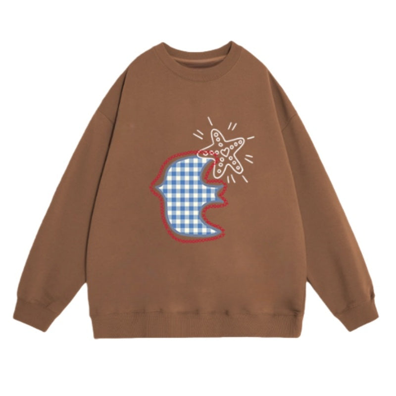 Gentle And Casual Brown Sweatshirt