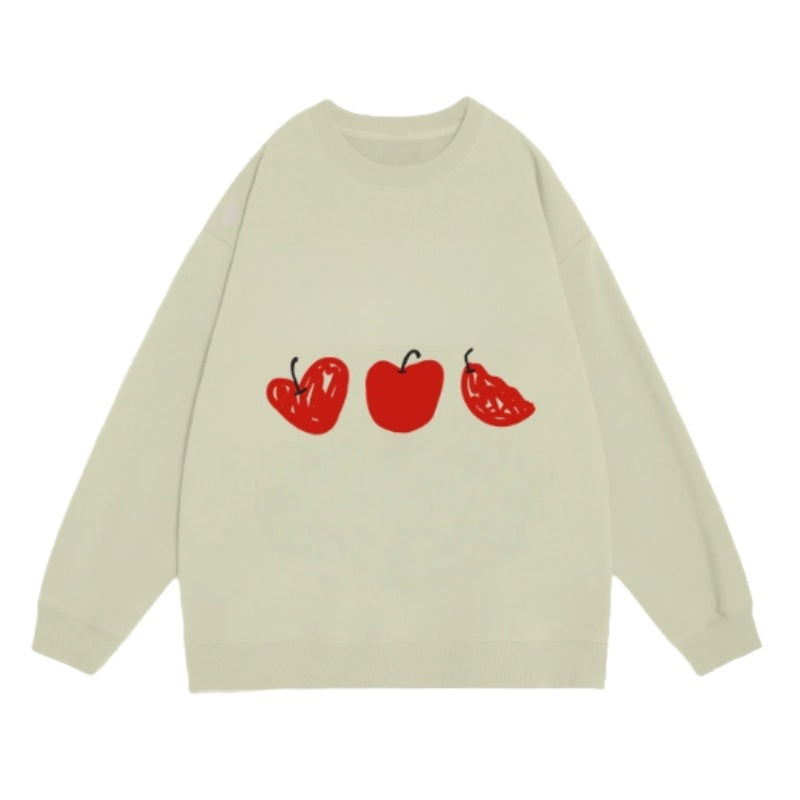 Apple Light Green Crew Neck Sweatshirt