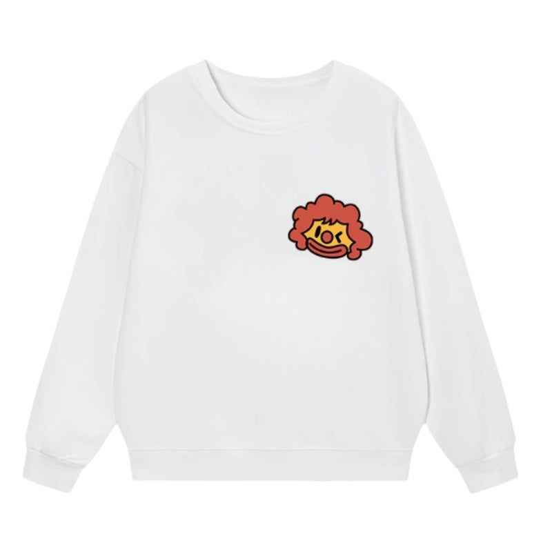 Street Style Funny Clown White Sweatshirt