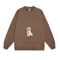 Fashionable Thin Light Brown Crewneck