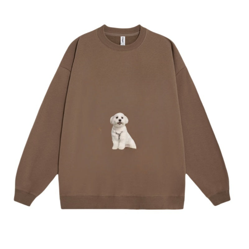 Fashionable Thin Light Brown Crewneck